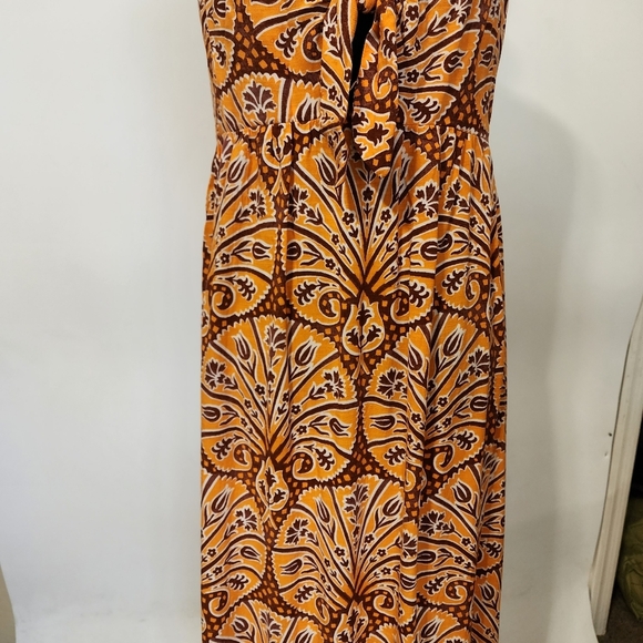 Linen blend bohemian midi dress - Picture 9 of 10